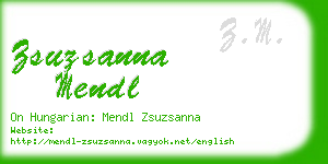 zsuzsanna mendl business card